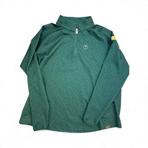 Stylish Green Long Sleeve Shirt with Half-Zip